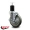 Service Caster 5'' Gray Poly Swivel 1-3/4'' Expanding Stem Caster with Brake SCC-EX20S514-PPUB-TLB-134 - alternate 4